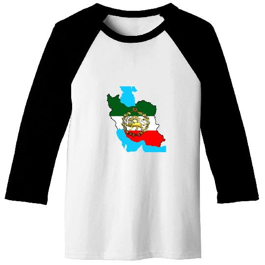 Lion Pet Iran flag with a golden lion Baseball Tees