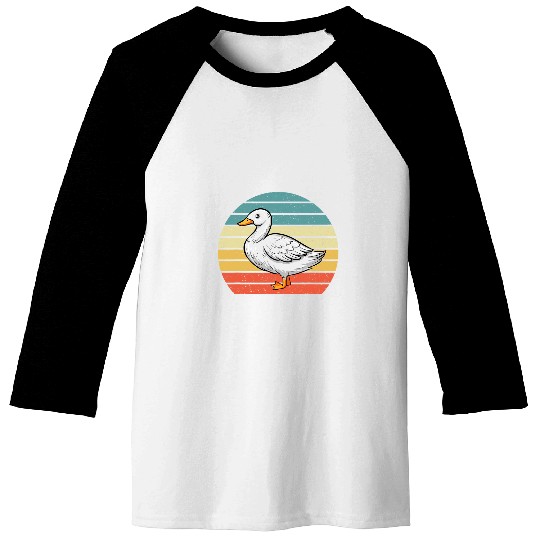 Duck Pet Retro Funny Water Ducklings Baseball Tees