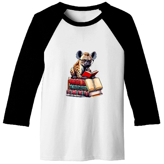 Book Fun Hyena Reading Books Matching Bookworm Readers Librarian Baseball Tees