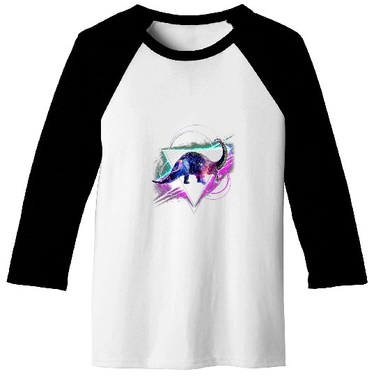 Aesthetic Galaxy Brontosaurus Baseball Tees