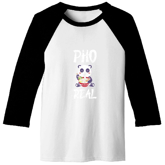 Panda Pet Pho Real Panda for a Noodles Soup Baseball Tees