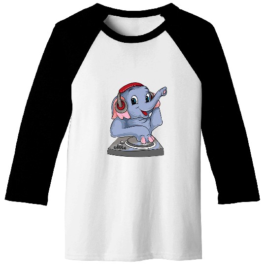 Elephant Pet DJ Funny Party Animal Music Mixer Lover Gift 1 Baseball Tees