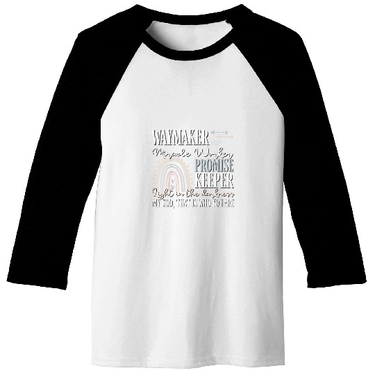 Kids Kids Waymaker Miracle Worker Rainbow Christian Baseball Tees
