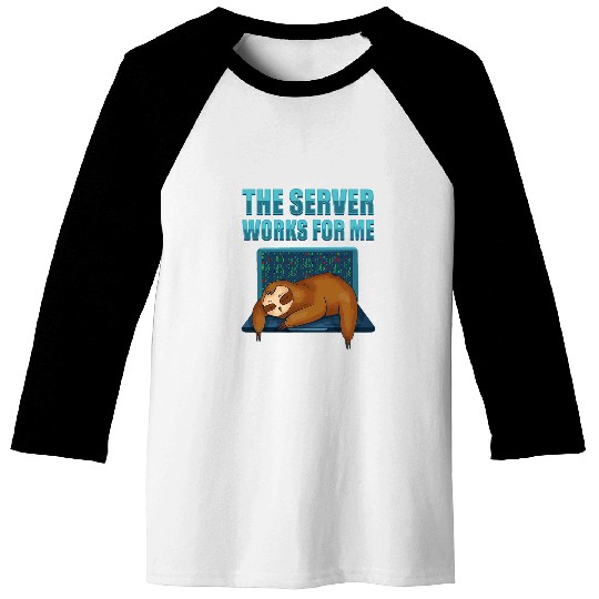 Sloth Pet Coder Developer Coding Software Engineer Sloth Programmer Baseball Tees