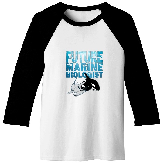 Hammerhead Shark and Orca Future Marine Biologist Gift ocean Baseball Tees