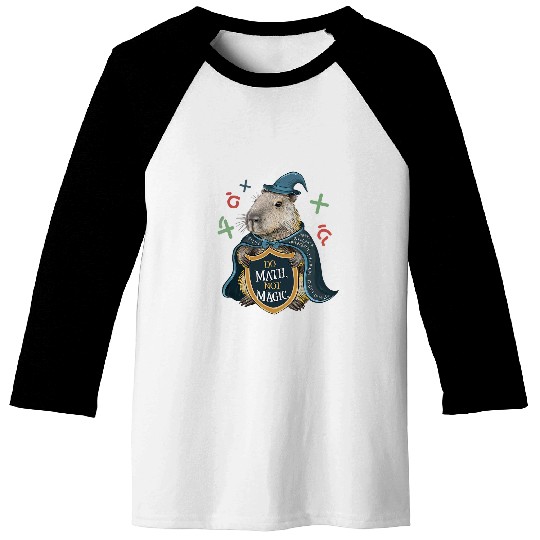 capybaras Pet Do Math not Magic capybaras Wizard Math Teacher Baseball Tees
