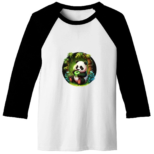 Panda Pet Power The Mighty Bamboo Eater Baseball Tees