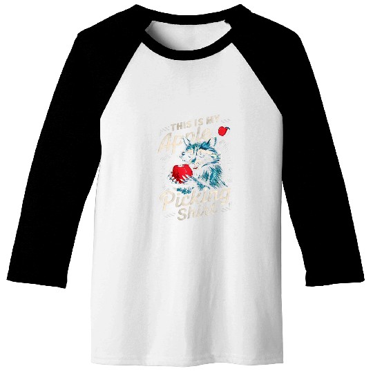 Raccoon Pet This is My Apple Picking Raccoon Baseball Tees