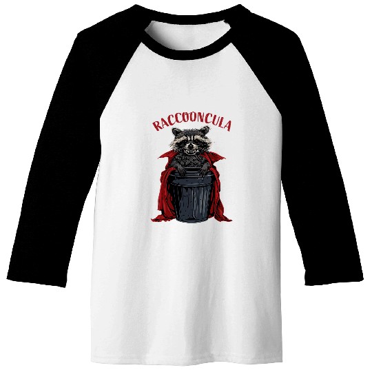 Raccoon Pet Funny Raccooncula Trash Panda Halloween Raccoon Vampire Baseball Tees