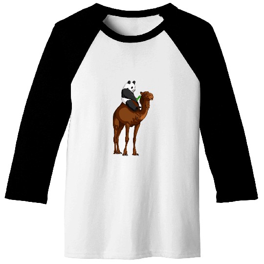 Panda Pet Hump Day Panda Riding a Camel Baseball Tees