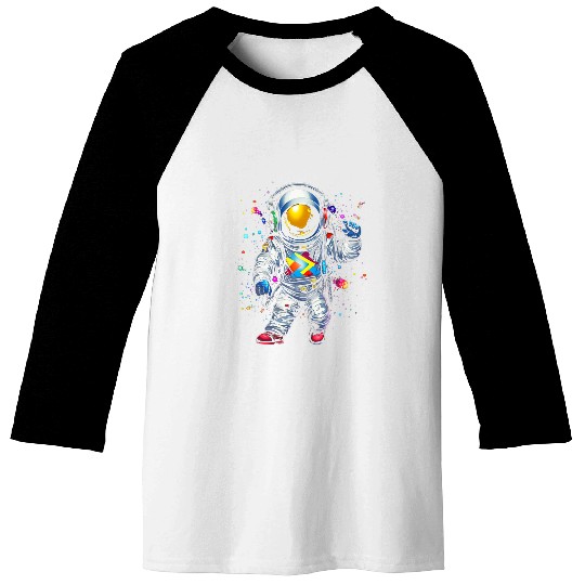 Astronaut EDM Dance Festival Space Planets Solar System 13 Baseball Tees