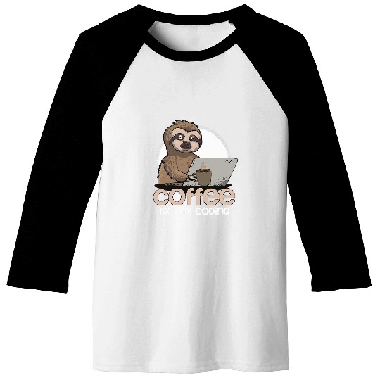 Sloth Pet Computer Science Sloth Programmer Coding Gift For IT Coder Baseball Tees