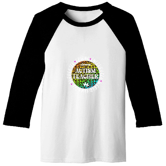 Autism Teacher Appreciation Circle Autism Support Teacher Baseball Tees