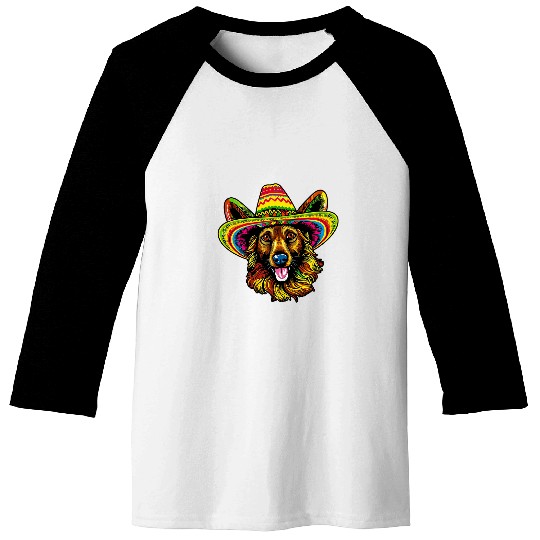 German Shepherd Funny Dog Cinco de Mayo Party Animal Fiesta 2 Baseball Tees