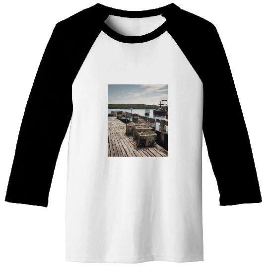 Fishing Nets Lobster Traps Dock Baseball Tees