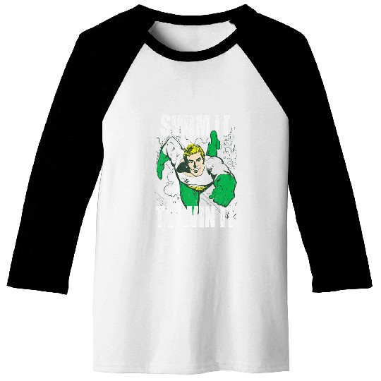 Aquaman Swim It Baseball Tees