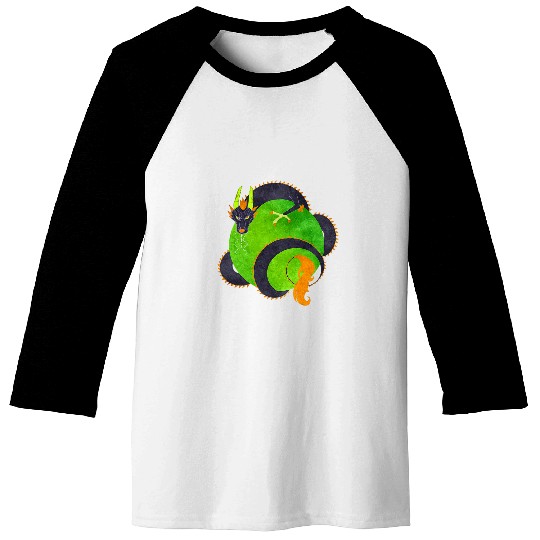Dragon Pet Noodle Dragon with Crystal Ball Baseball Tees