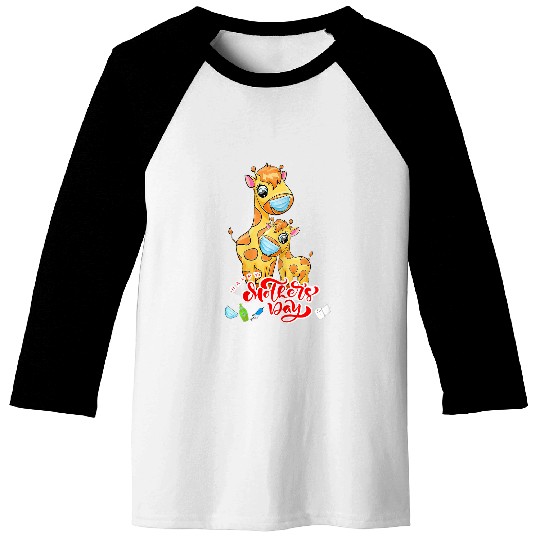 Giraffe Pet women plus size graphic mors day Baseball Tees