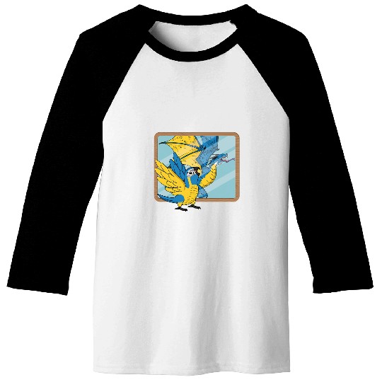 Dragon Pet Parrot Dragon Reflection I Bluethroated Macaw Baseball Tees
