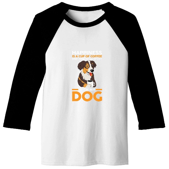 Coffee Dog Australian Shepherd 1 Baseball Tees