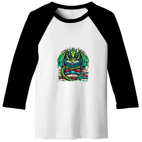 Dragon Pet Book Dragon Reading lover 10 Baseball Tees