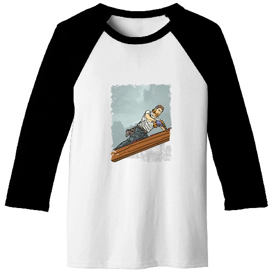 Roofer Contractor Roofing Hammer Worker Construction Reno Baseball Tees