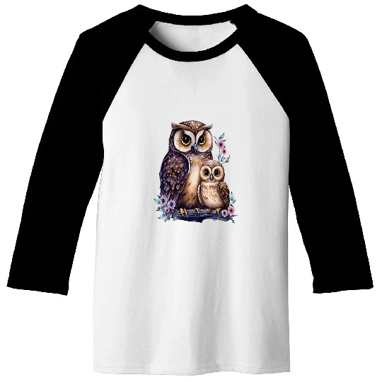 Owl Pet Night Bird Eagle Owl Barn Owl Wisdom Mouse 72 Baseball Tees