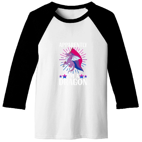 Dragon Pet Bisexual Pride Flag Bisexual Dragon 1 Baseball Tees