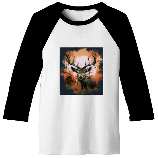 Camo USA Deer Buck Camouflage Hunting Hunter 1 Baseball Tees
