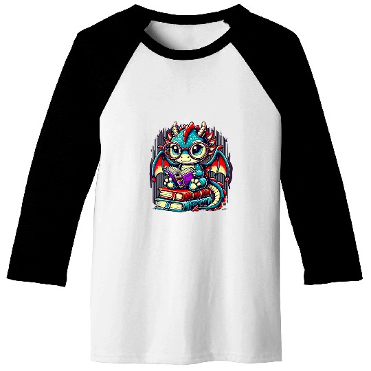Dragon Pet Book Dragon Reading Baseball Tees