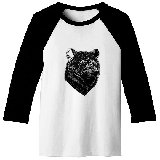 Bear Pet Bear wild animals art animal print animal motif bear 4 Baseball Tees
