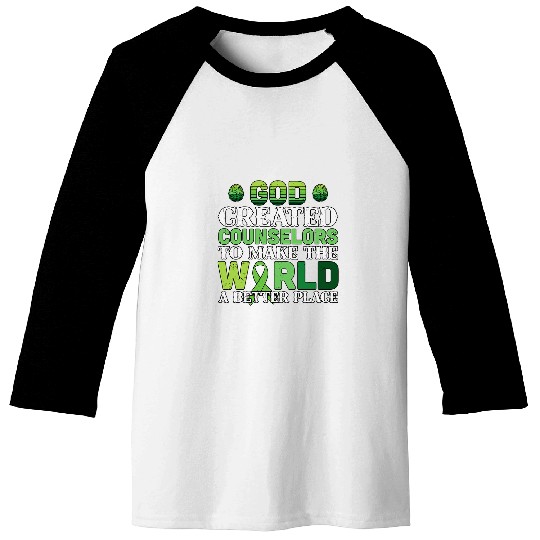 God Created Counselors Depression Mental Health Awareness Baseball Tees