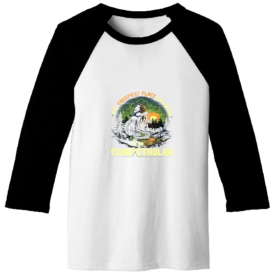 Camp Cthulhu Cosmic Horror Camping Cthulhu Baseball Tees