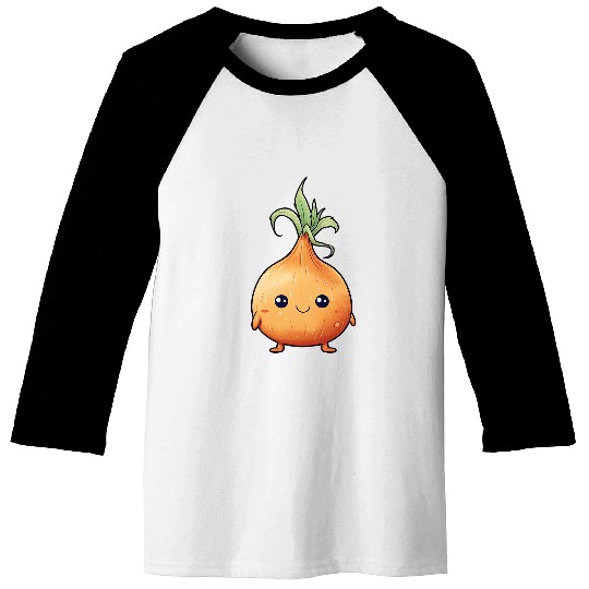 Cute Onion Vegetable Onion Kawaii Baseball Tees
