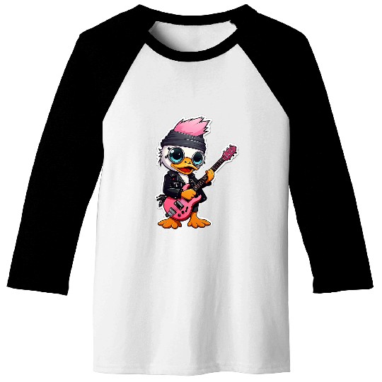 Duck Pet with Guitar Baseball Tees