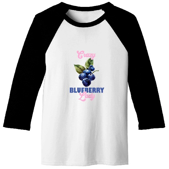 crazys Blueberry Lady Blueberries Fruit Berry Garden Baseball Tees