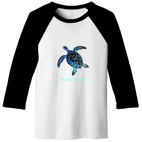 Turtle Pet Amelia Island FL Florida Beach Vacation Sea Turtle Baseball Tees