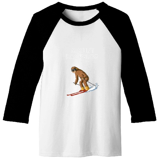 Sloth Pet Skis Sloth Mount Bachelor Oregon Ski Baseball Tees