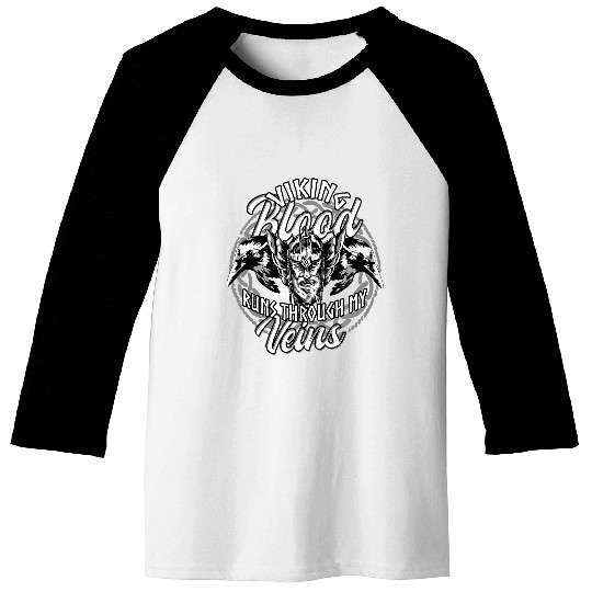 Mens Odin Valhalla Scandinavia Warrior Nordic Mythology Viking Baseball Tees