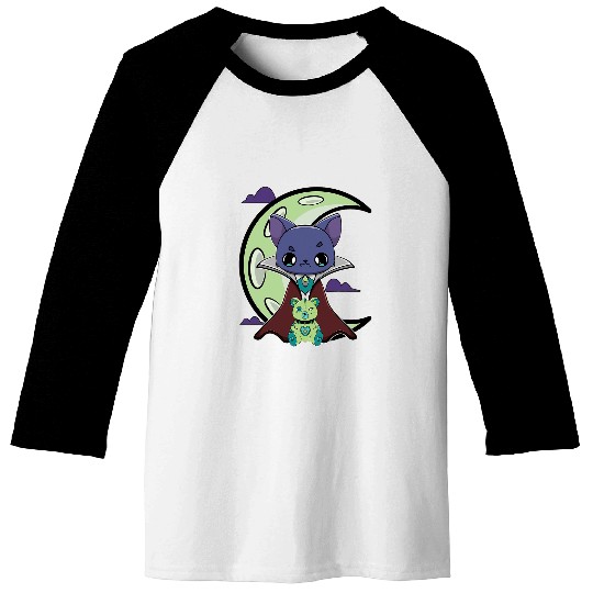 Bear Pet black cats Vampire Dracula And Teddy Bear Toy For Halloween Baseball Tees