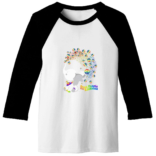 Elephant Pet treat people with kindness Baseball Tees