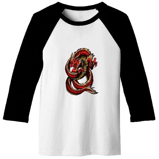 Dragon Pet Chinese Dragon 3 Baseball Tees