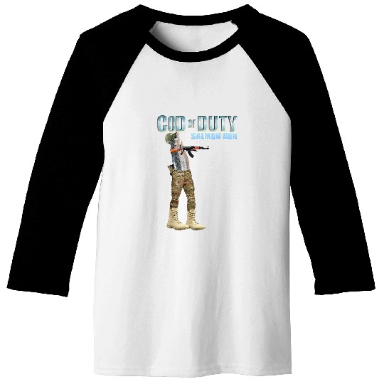 Cod Fish OD Salmon Run Baseball Tees