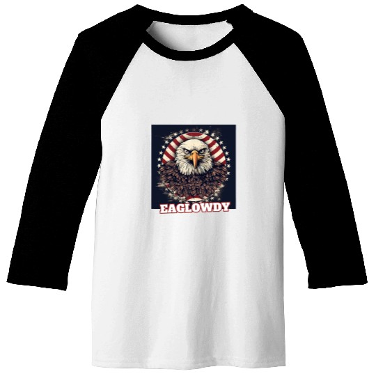 Eagle Patriotic USA Flag Howdy Baseball Tees