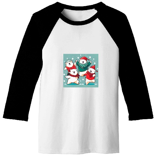 Bear Pet Polar Bear Dance Extravaganza Join the Festivities Baseball Tees