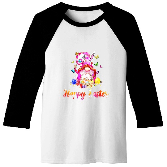 Easter Bunny Spring Gnome Easter Egg Hunting And Basket 9 Baseball Tees