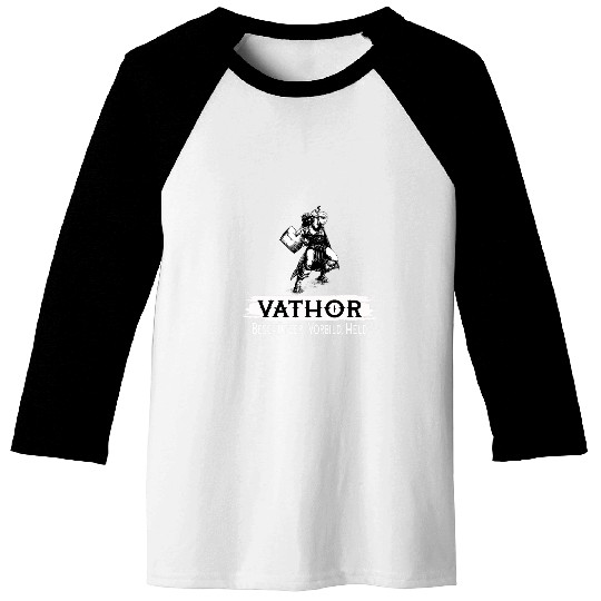 Mens Vathor Father Thor Papa Viking VaThor Fathor Baseball Tees