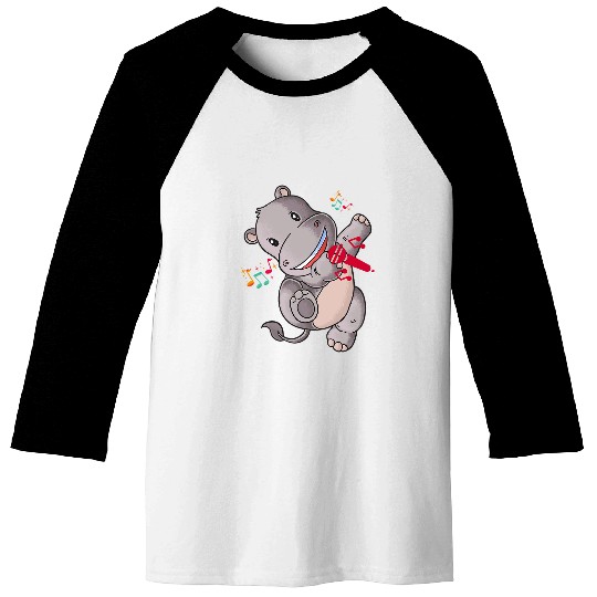 Hippo Pet Singing Moo Deng Dancing Fun Gift Fancy Baseball Tees