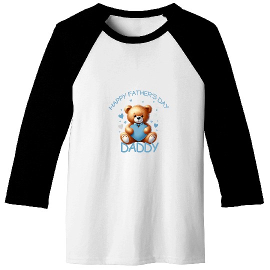 Bear Pet Retro Funny Teddy Bear Happy Father s Day Daddy Boy Men Baseball Tees
