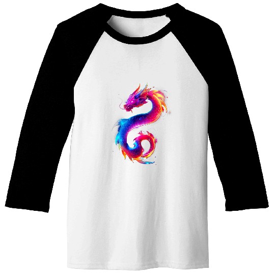 Dragon Pet Colorful Dragon Icon Baseball Tees